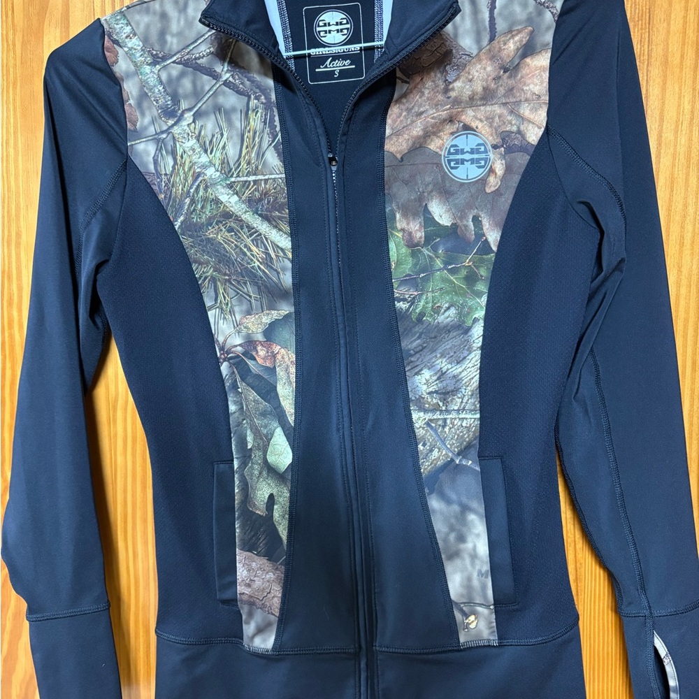 Girls With Guns Camo and Black Zip-Up Jacket